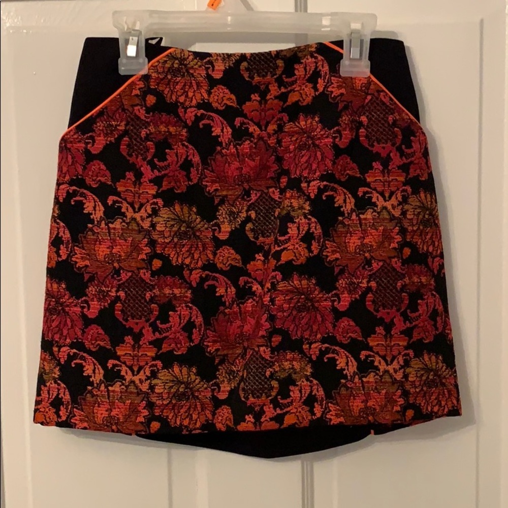 Fall floral orange and pink Ted Baker Skirt
